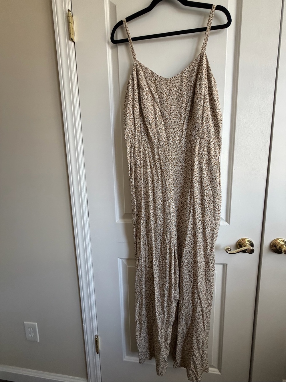 Old Navy Beige Floral Jumpsuit
